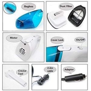 12 V High Power Portable Light Weight Vacuum Cleaner